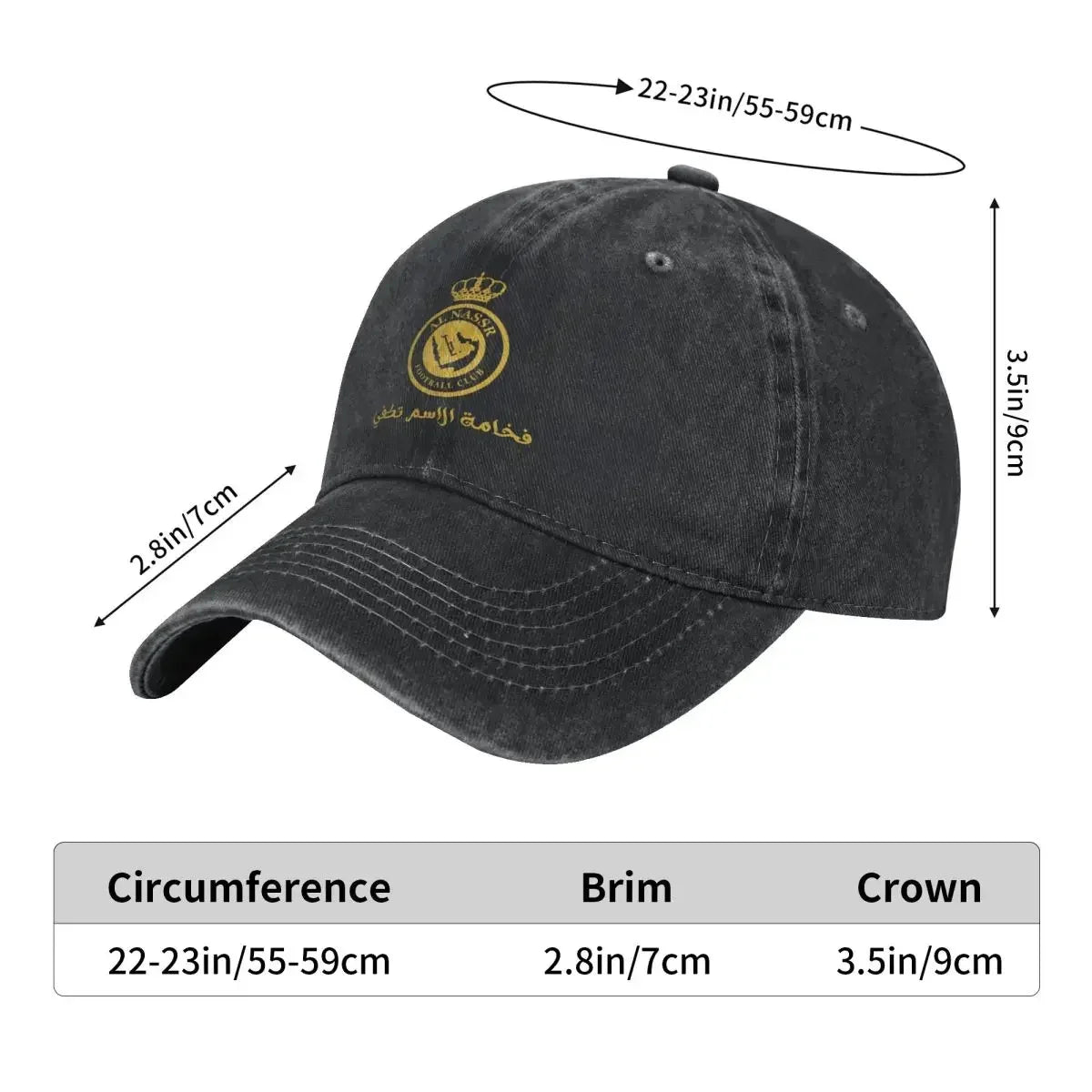Al Nassr Football Club Fashion Baseball Cap