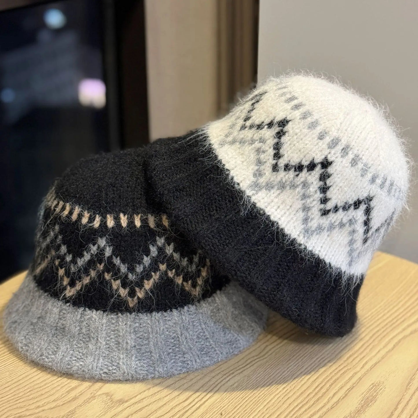 Knit Fair Isle Earflap Beanie