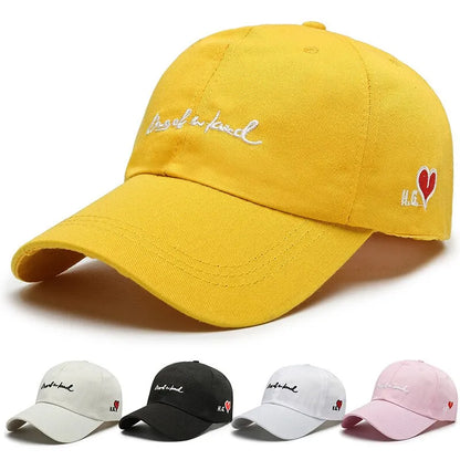 Love Embroidery Polyester Cotton Baseball Hat