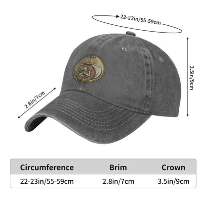Catania Sicily Trinacria Symbol Denim Baseball Cap