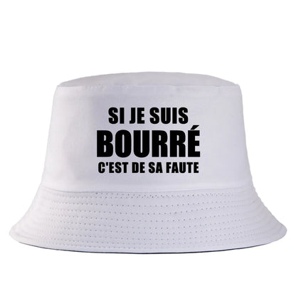 Si Je Suis Bourré Reversible Bucket Hat
