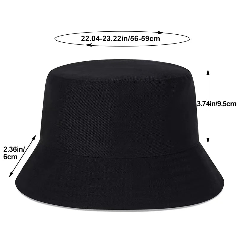 Letter Embroidery Two-Sided Bucket Hat