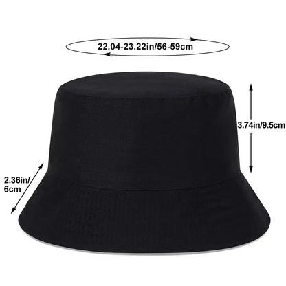 Letter Embroidery Two-Sided Bucket Hat