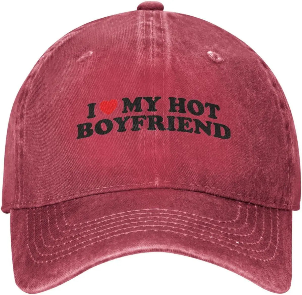 I Love My Hot Boyfriend Graphic Baseball Cap