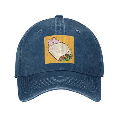 Asamimichaan Cute Asamimi Washed Denim Baseball Cap