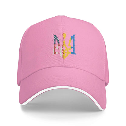 Ukraine Tryzub Flag Retro Hip Hop Baseball Cap