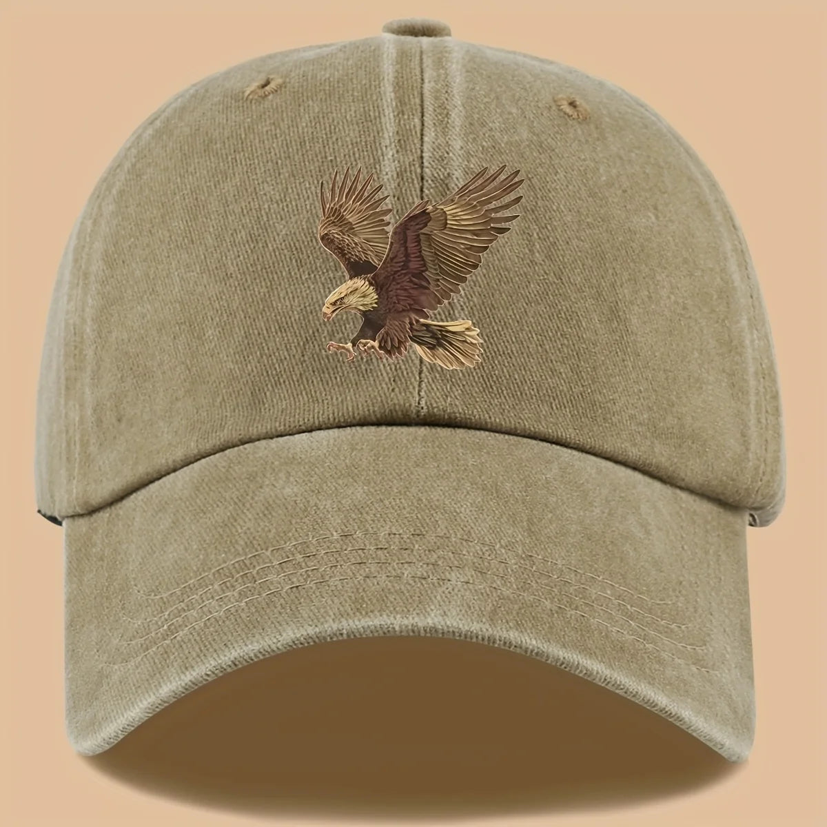 Eagle Print Adjustable Outdoor Vacation Baseball Cap