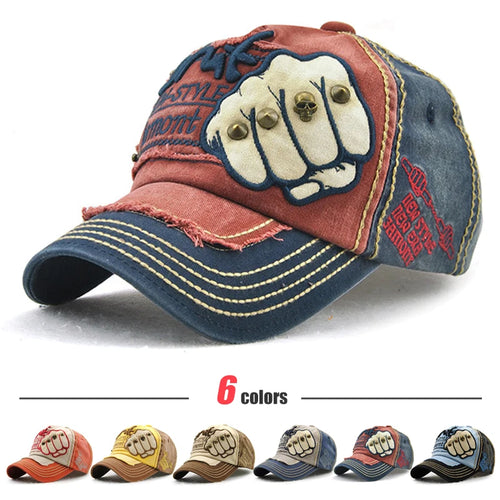 Fist Letter Rivet Baseball Cap