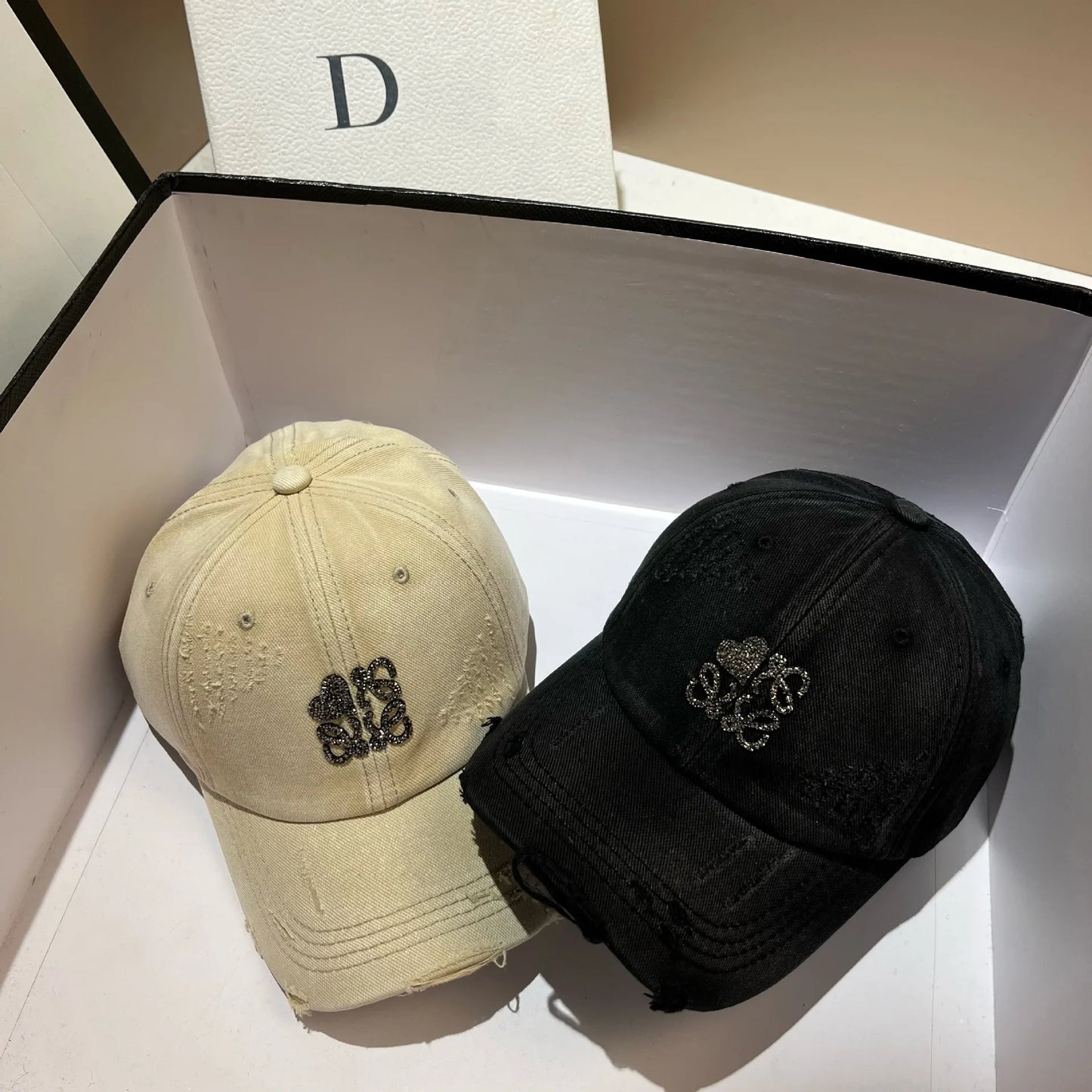 Korean Crystal 3D Letter Baseball Cap