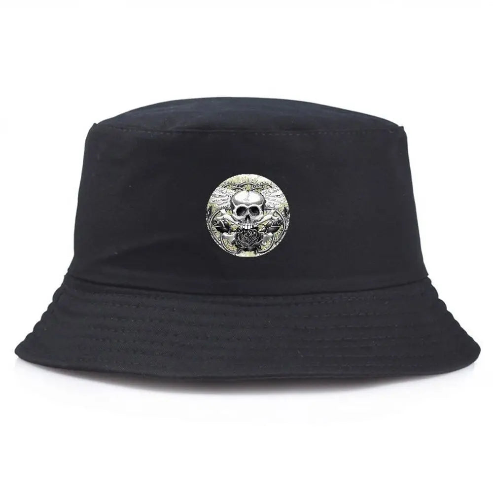 Skull & Rose Bucket Hat Unisex