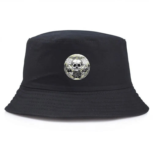 Skull & Rose Bucket Hat Unisex