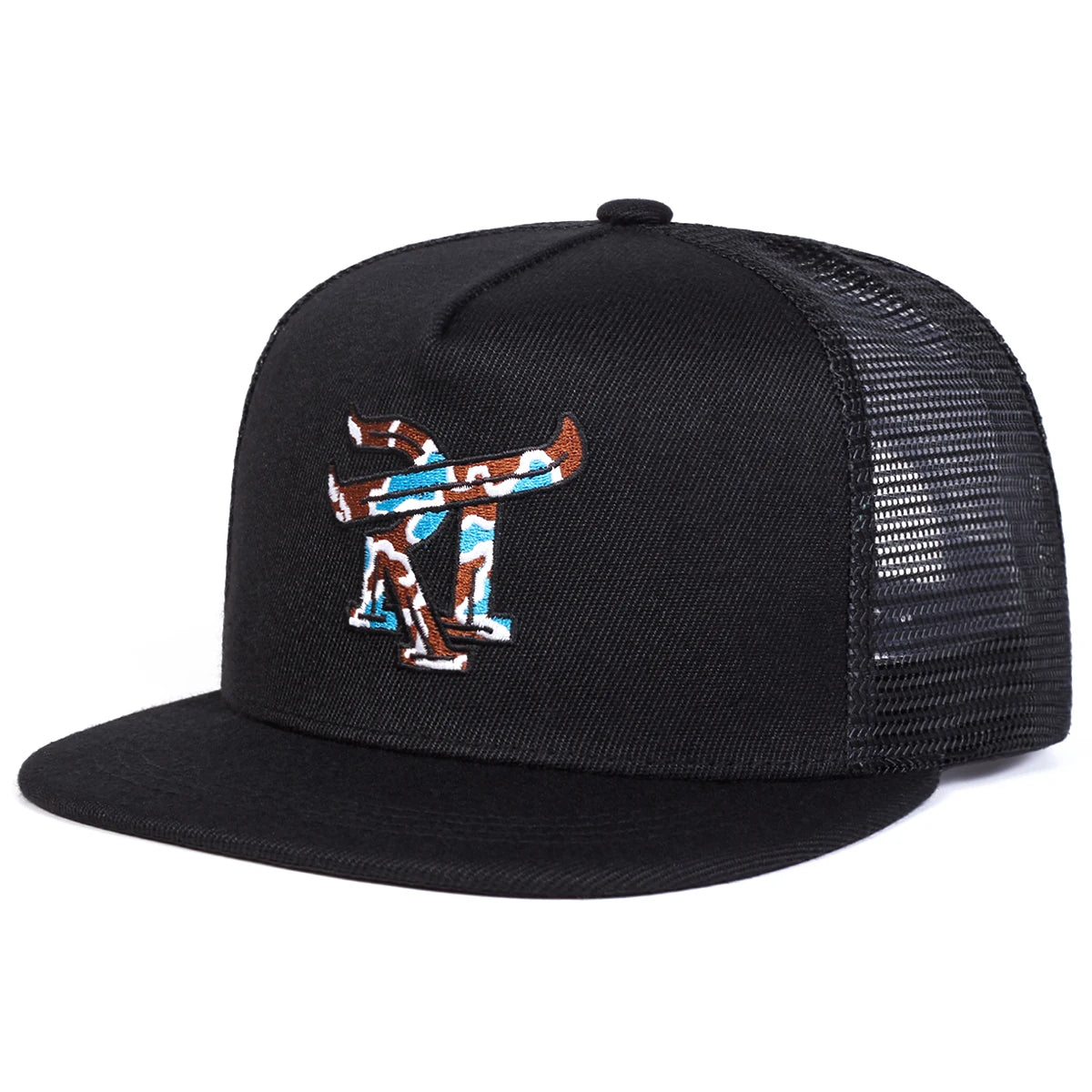 Unisex RT Letter Embroidery Hip-hop Net Hats