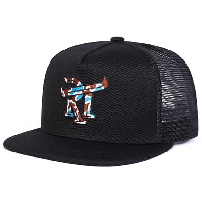 Unisex RT Letter Embroidery Hip-hop Net Hats