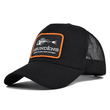 Fashion Fish Bone Embroidery Outdoor Baseball Cap