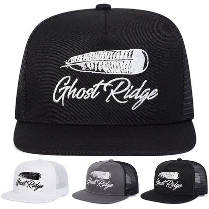 Unisex Ghost  Ridge Letter Embroidery Hip-hop Net Hats
