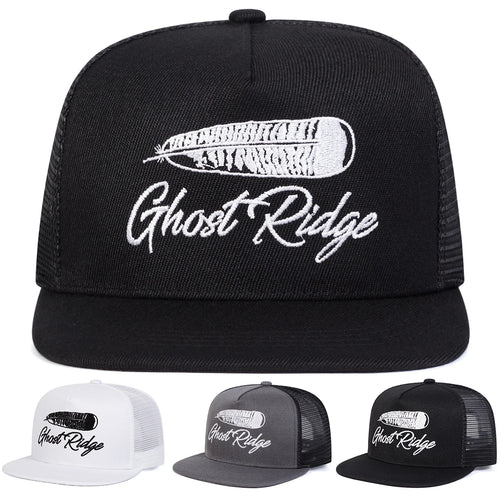 Unisex Ghost  Ridge Letter Embroidery Hip-hop Net Hats