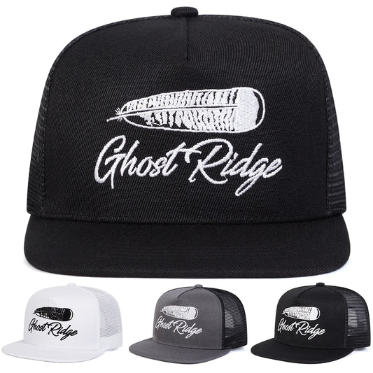 Unisex Ghost  Ridge Letter Embroidery Hip-hop Net Hats