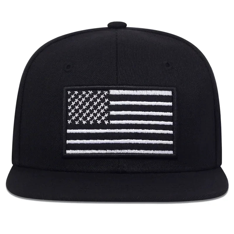 Unisex American Flag Embroidery Hip-hop Hats
