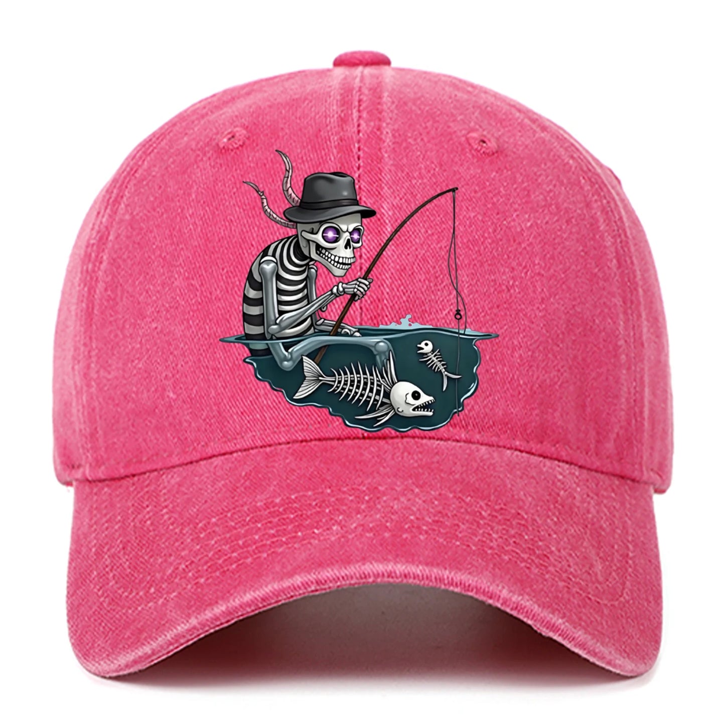 Skull Print Baseball Cap