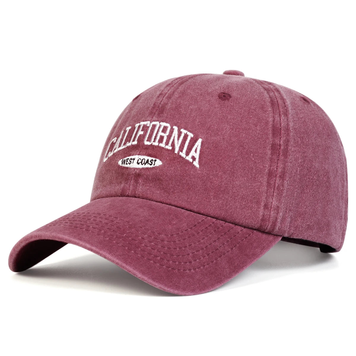 Unisex CALIFORNIA Letter Embroidery Wash Baseball Caps