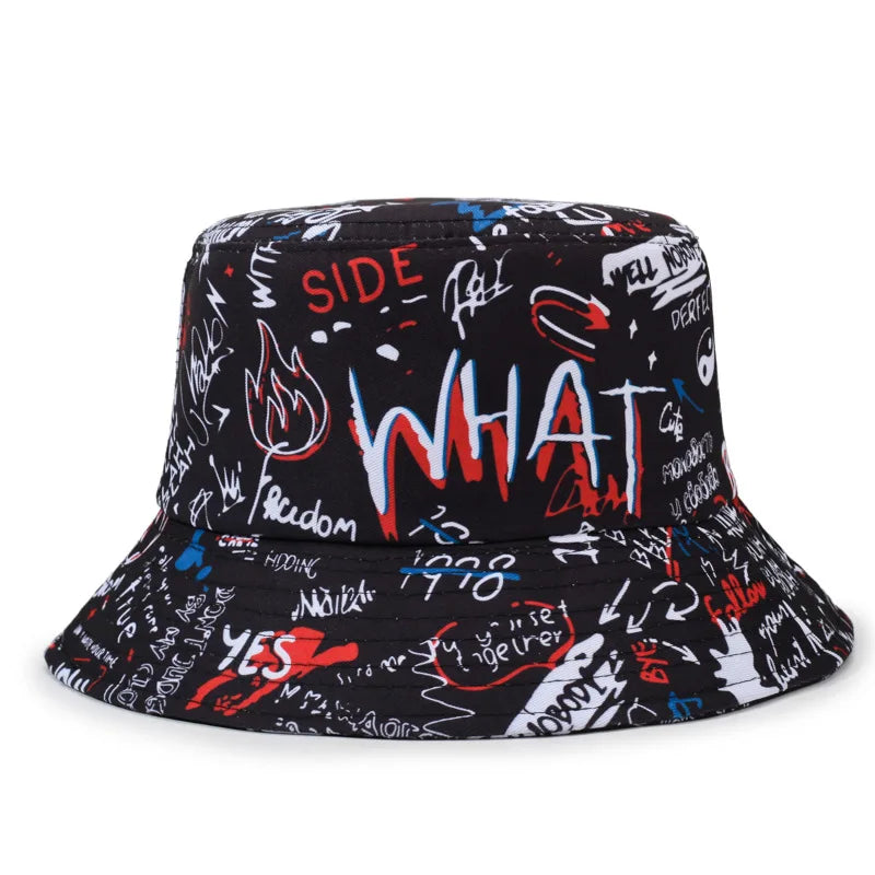 Graffiti Style Adjustable Streetwear Bucket Hat
