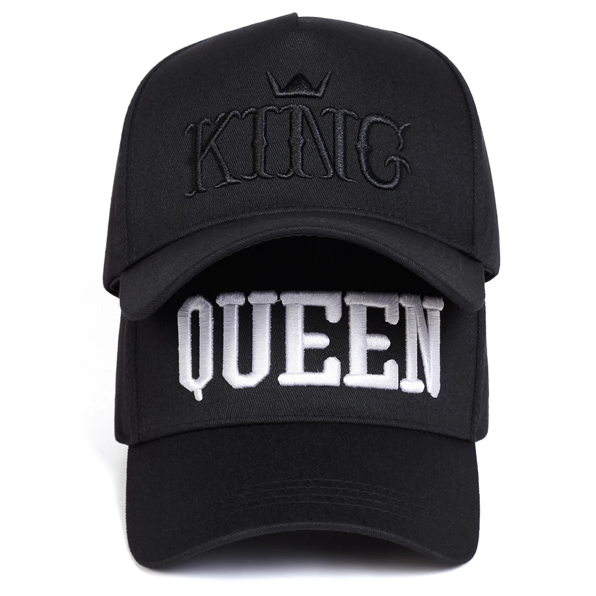 Unisex QUEEN KING Letter Embroidery Baseball Caps