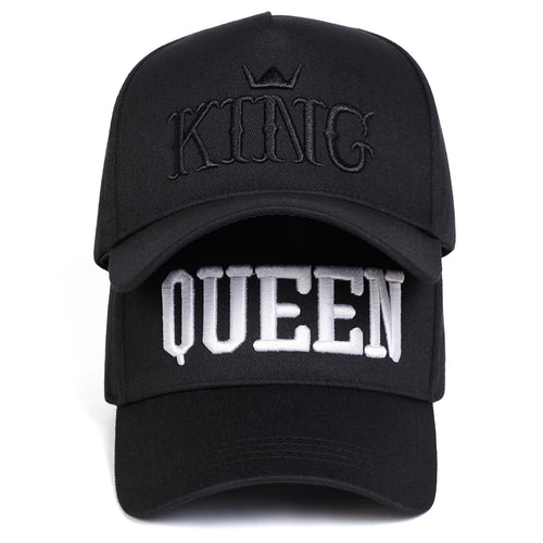 Unisex QUEEN KING Letter Embroidery Baseball Caps