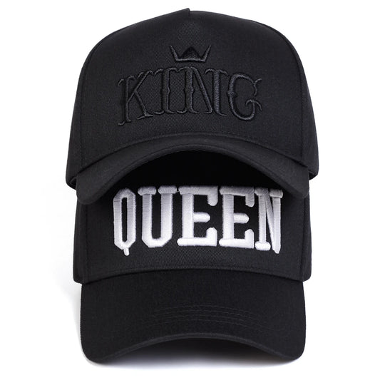Unisex QUEEN KING Letter Embroidery Baseball Caps