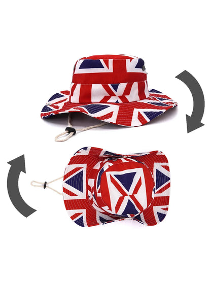 Unisex Wide Brim Bucket Hat Letter Print