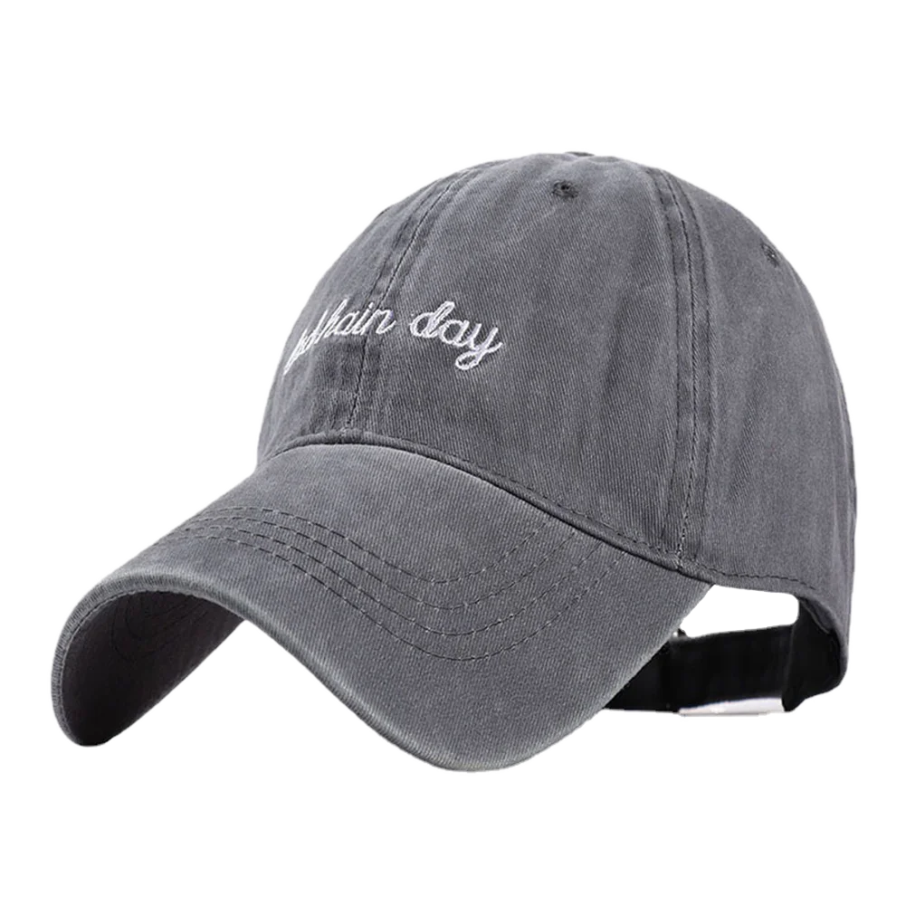 Bad Hair Day Letter Embroidery Washed Baseball Cap