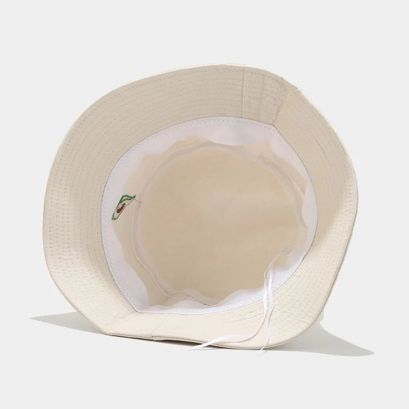 Cartoon Fruit Embroidered Cotton Bucket Hat