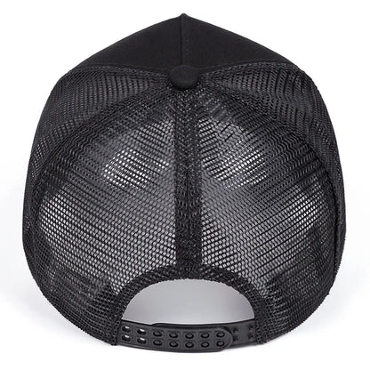 Unisex Baseball Cap Classic STATION Letter Pattern Mesh Cap