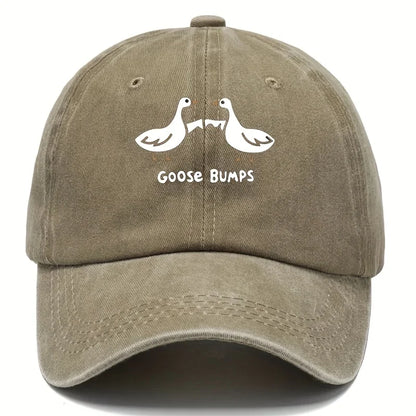 Retro Goose Print Casual Dad Baseball Cap