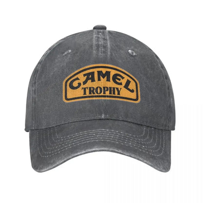 Camel Trophy Vintage Distressed Denim Baseball Cap