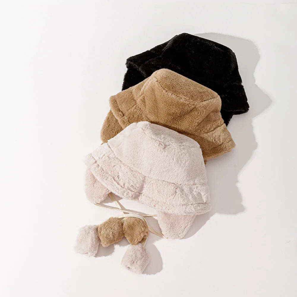 Women's Winter Bomber Bucket Hat with Ear Protection