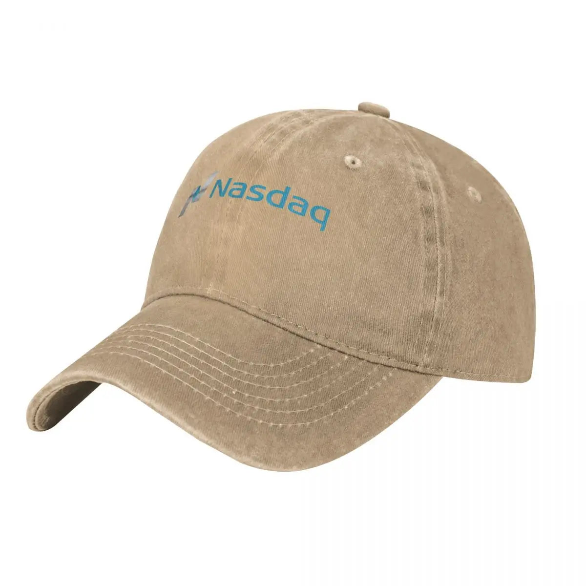 Nasdaq Logo Knitted Denim Trucker Baseball Cap