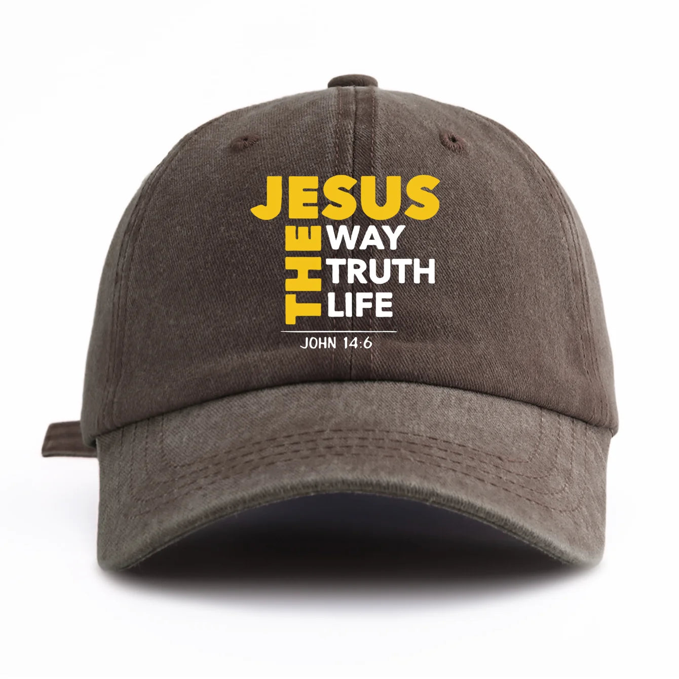 Jesus Cross Print Washed Classic Baseball Cap