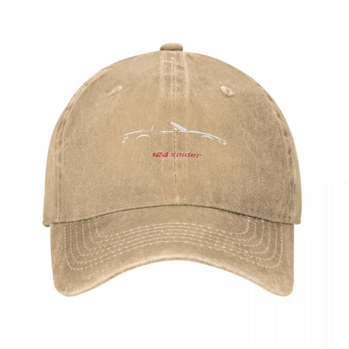 Fiat 124 Spider Denim Adjustable Hip Hop Baseball Cap