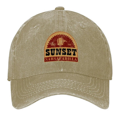 Sunset Sarsaparilla Distressed Logo Baseball Hat