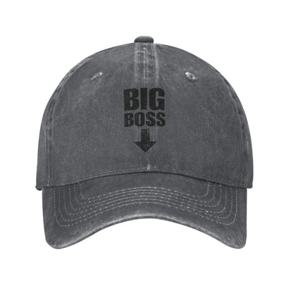 Big Boss Arrow Pointing Denim Baseball Cap