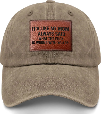 Funny Mom Said Graphic Distressed Cotton Baseball Cap