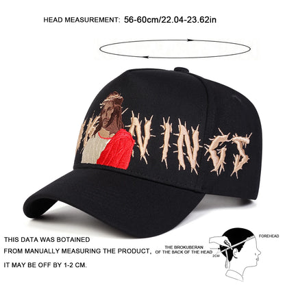 Unisex Personality Embroidery Casual Outdoor Adjustable Baseball Cap