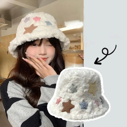 Portable Plush Foldable Outdoor Winter Bucket Hat