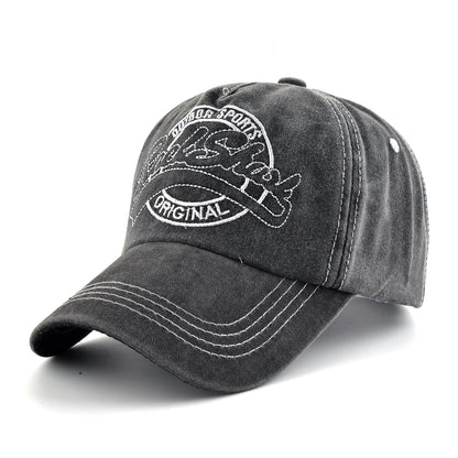 Unisex Vintage Embroidered Letter Baseball Cap