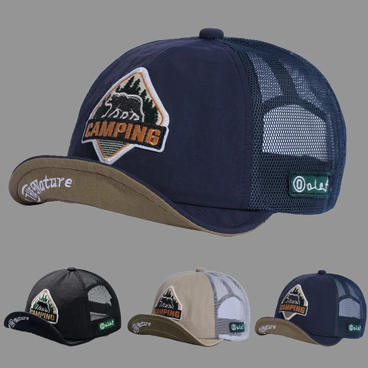 Big Size Mesh Short Visor Baseball Cap