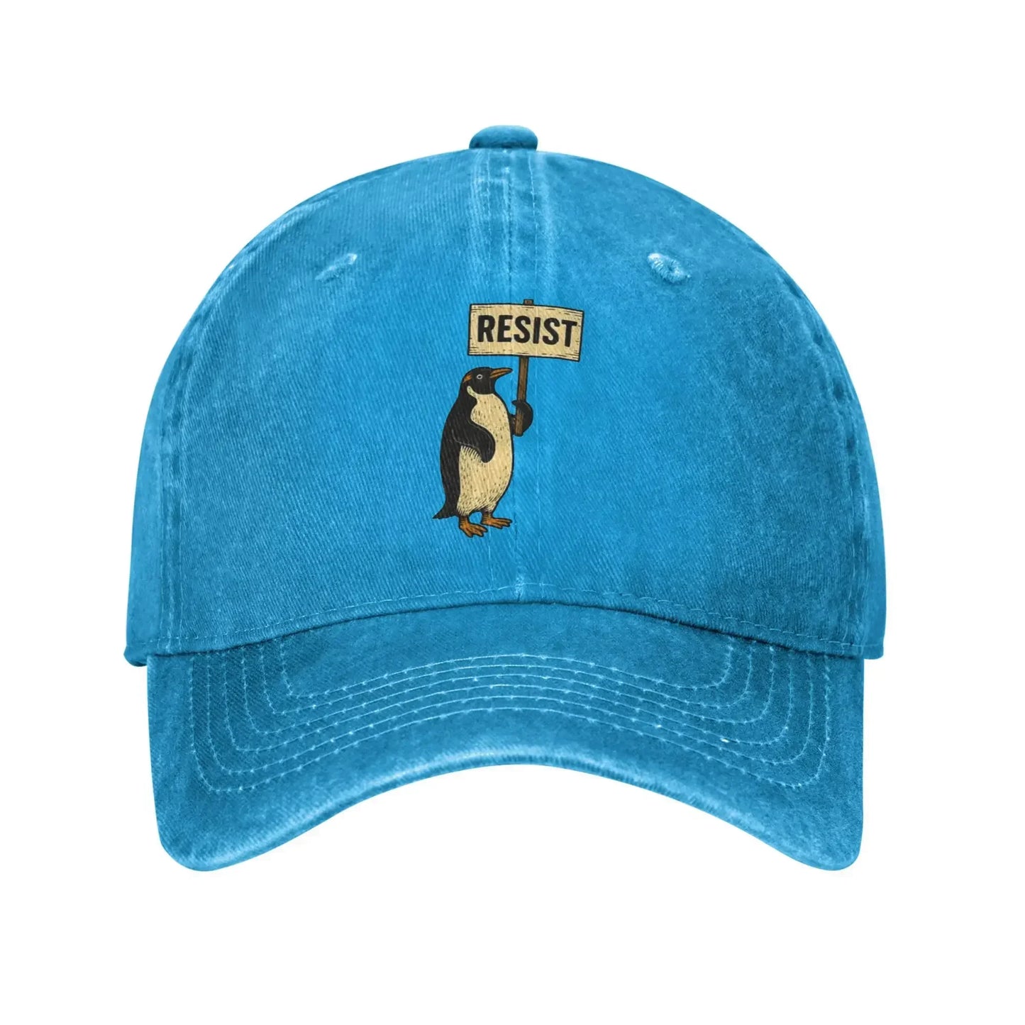 Penguins Resist Protest Adjustable Trucker Baseball Cap