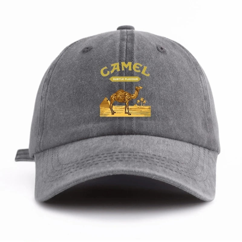 Camel Print Washed Classic Casual Baseball Cap