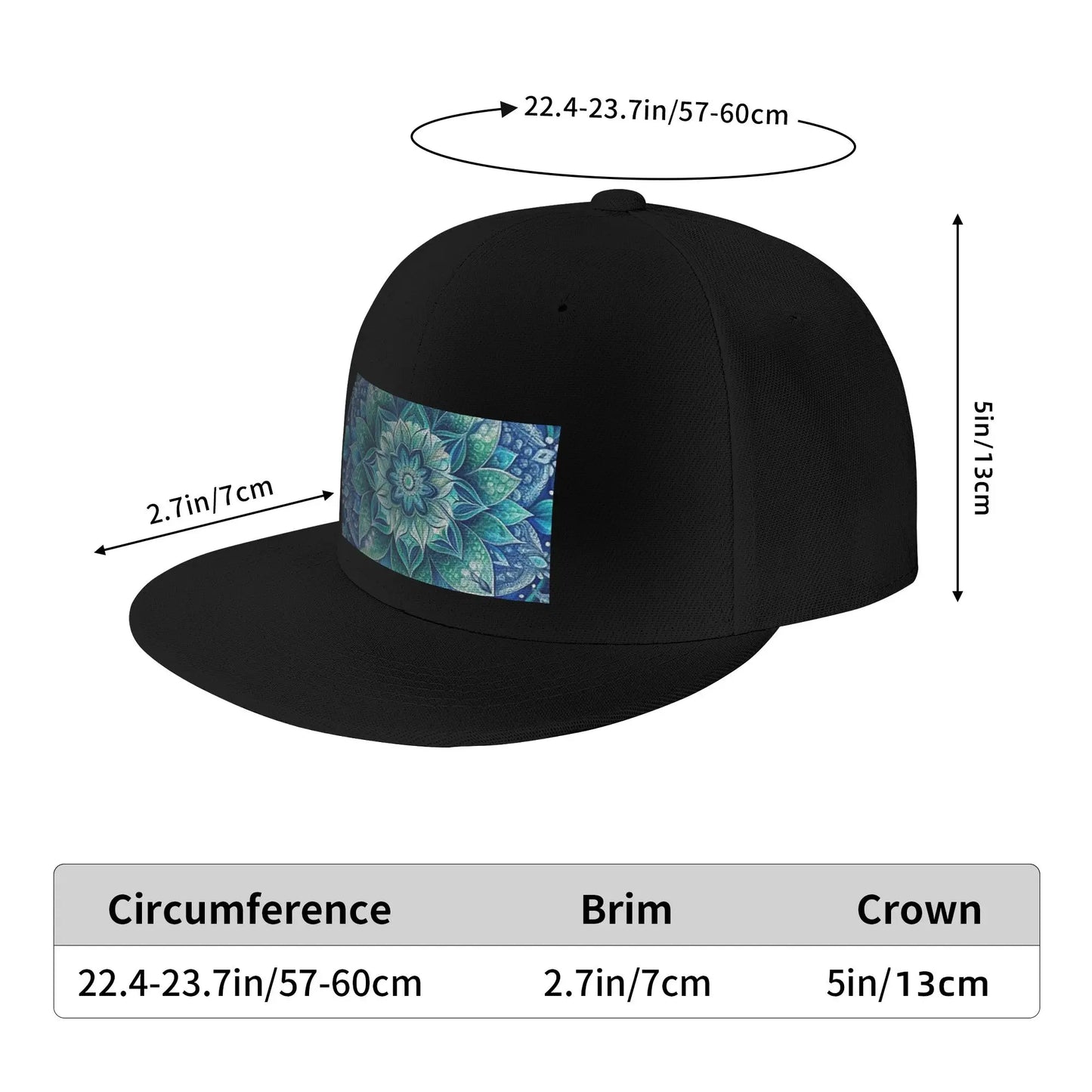 Bohemian Mandala Pattern Design Snapback Cap