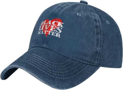 Black Lives Matter Heart Distressed Baseball Cap