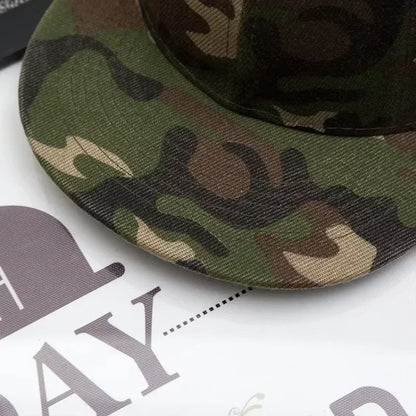 Fashion Camouflage Flat Brim Snapback Baseball Hat